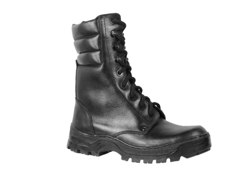 Ботинки кожаные с высокими берцами  318 И